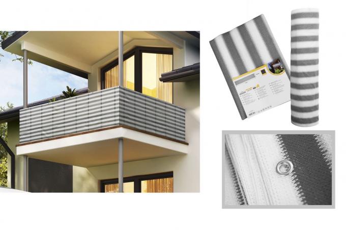 Balkon Hdpe Shade Net 0.9x5m UV Wykończenie żagla 4